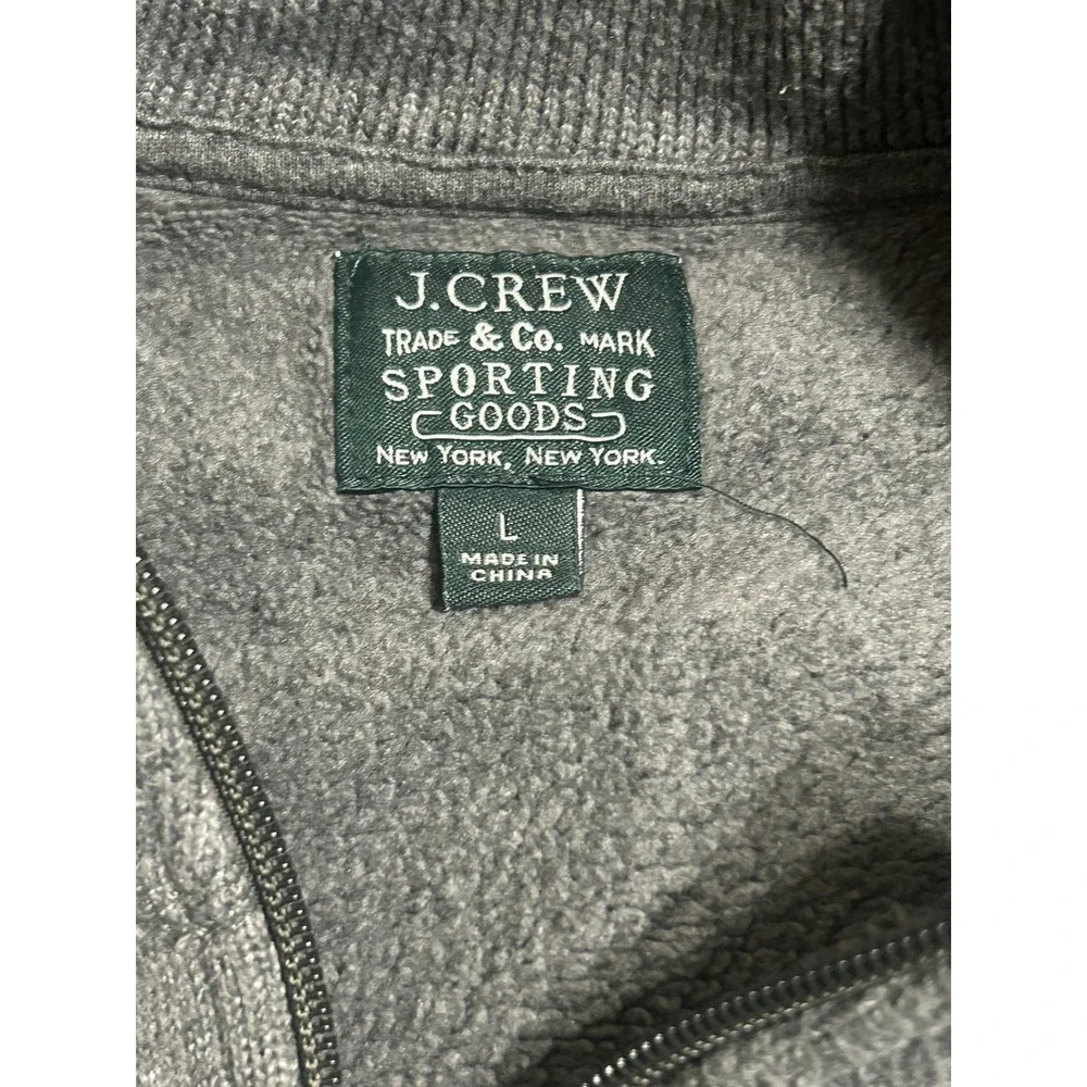 J.Crew Sporting Goods Men's Large Gray Quarter Zip Pullover Sweater